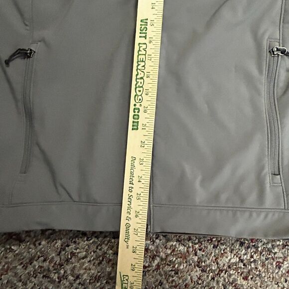 The North Face Apex Gray Soft Shell Fleece Lined Full Zip Hooded Jacket Sz L - Picture 14 of 15
